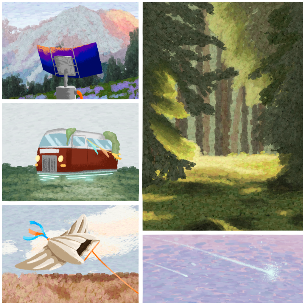 A collage of all the art I made for this course.