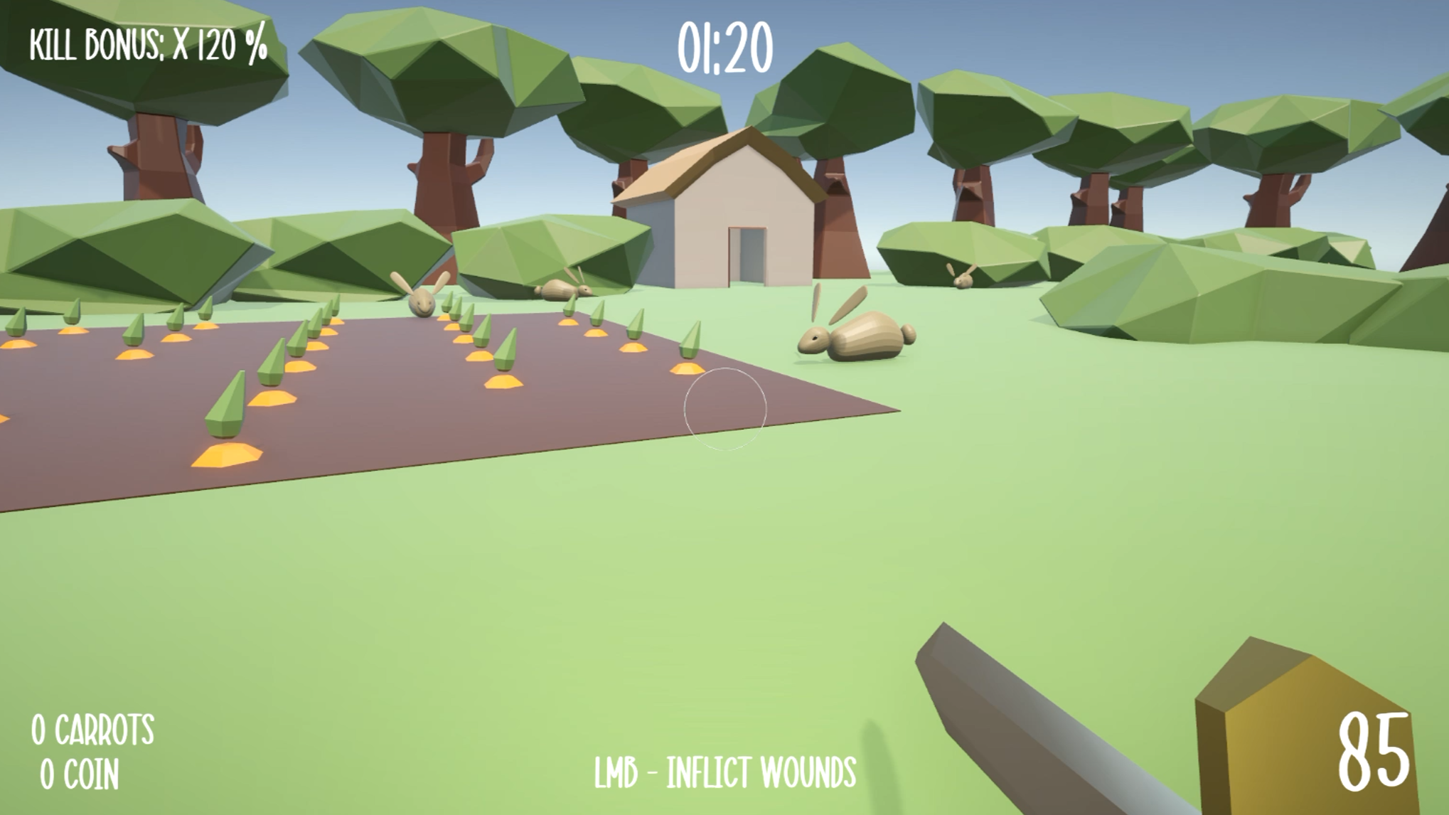 A screenshot of Rabbit Infestation!